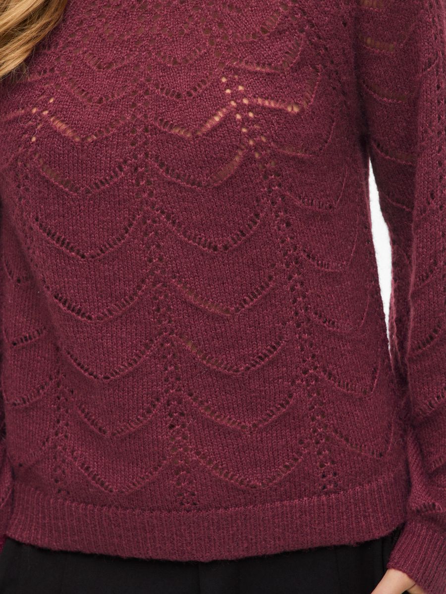 VITULI O-NECK L/S DETAIL KNIT TOP/PB