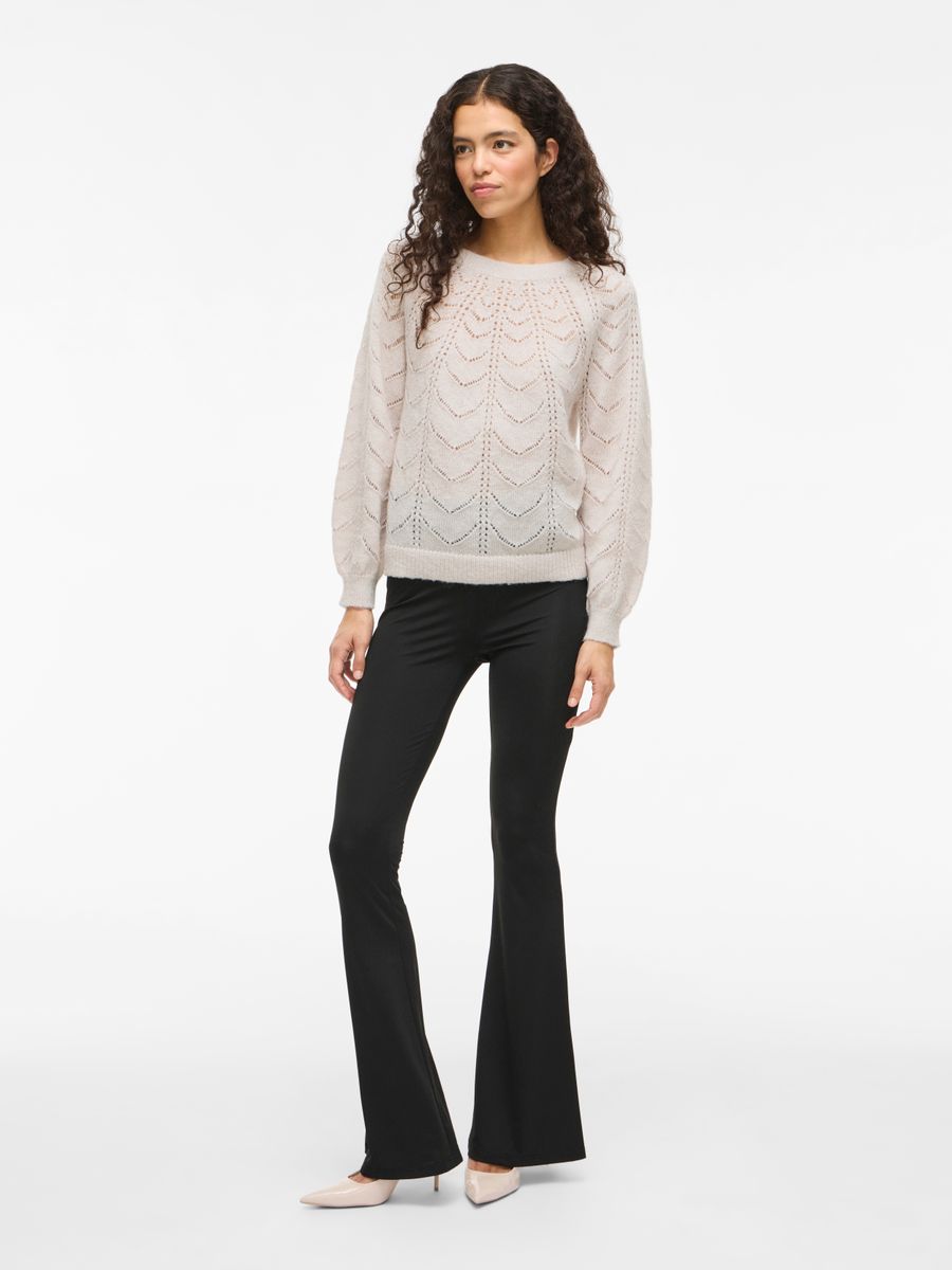VITULI O-NECK L/S DETAIL KNIT TOP/PB