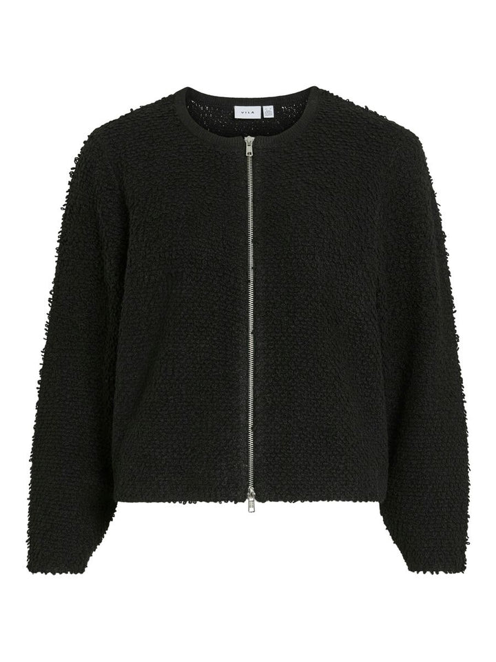 VIPAZA O-NECK L/S ZIPPER KNIT CARDIGAN