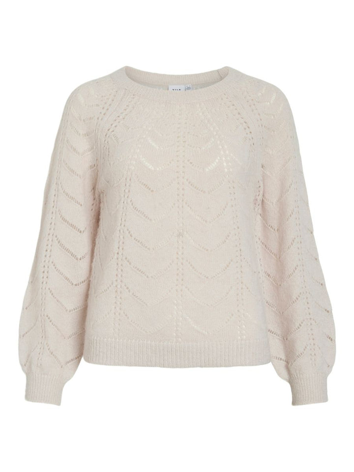 VITULI O-NECK L/S DETAIL KNIT TOP/PB