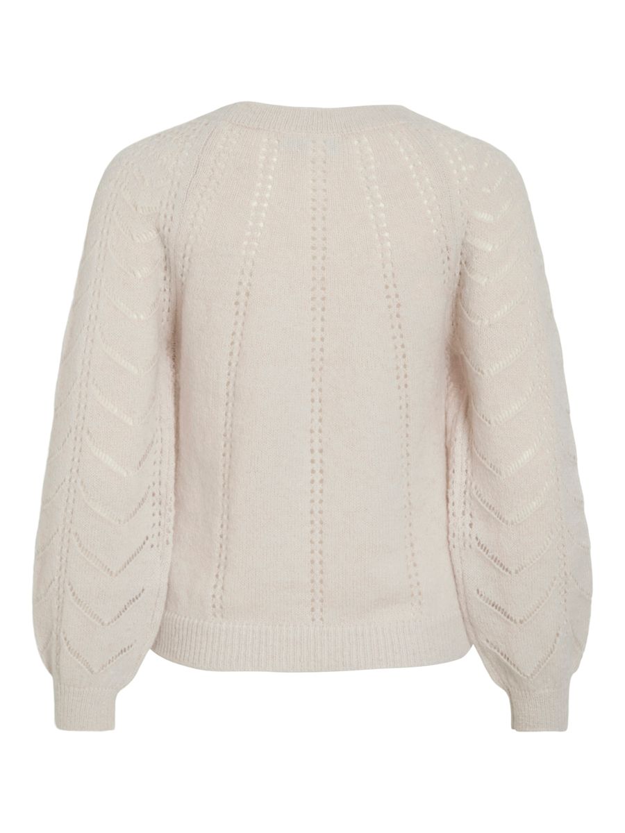 VITULI O-NECK L/S DETAIL KNIT TOP/PB