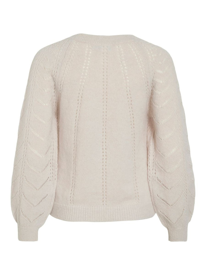 VITULI O-NECK L/S DETAIL KNIT TOP/PB