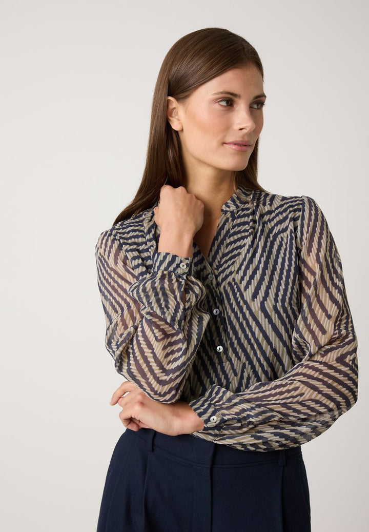 Chiffonbluse mit Print