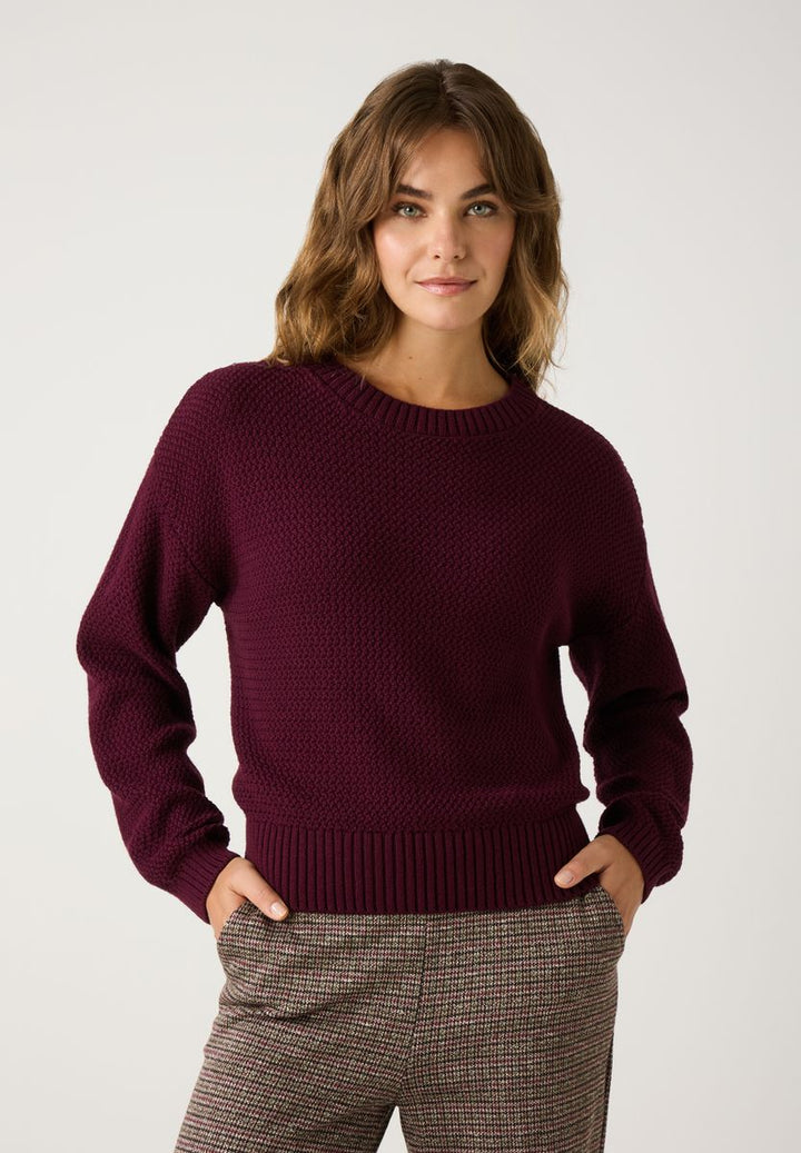 Struktur-Pullover aus Baumwoll-Gemisch