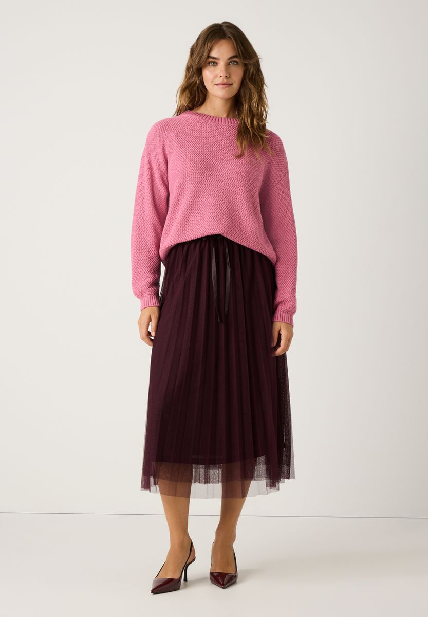 Struktur-Pullover aus Baumwoll-Gemisch