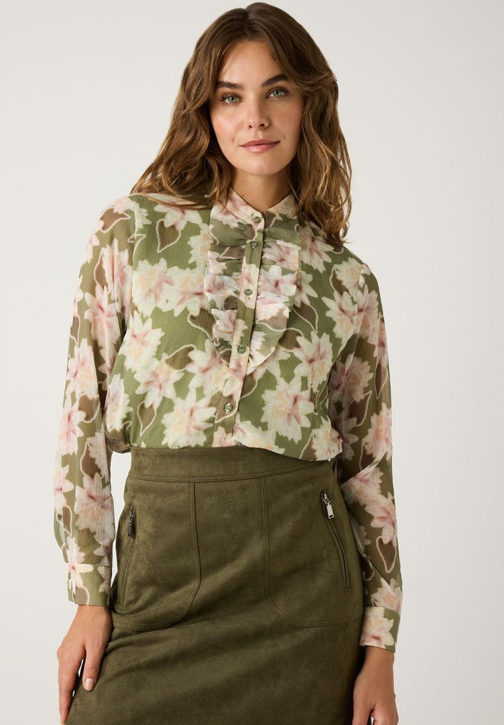 Chiffonbluse mit Flowerprint