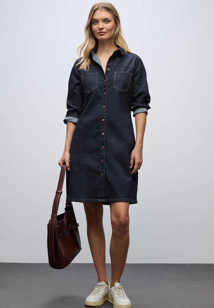 Denim Kleid im Rinsed-Look