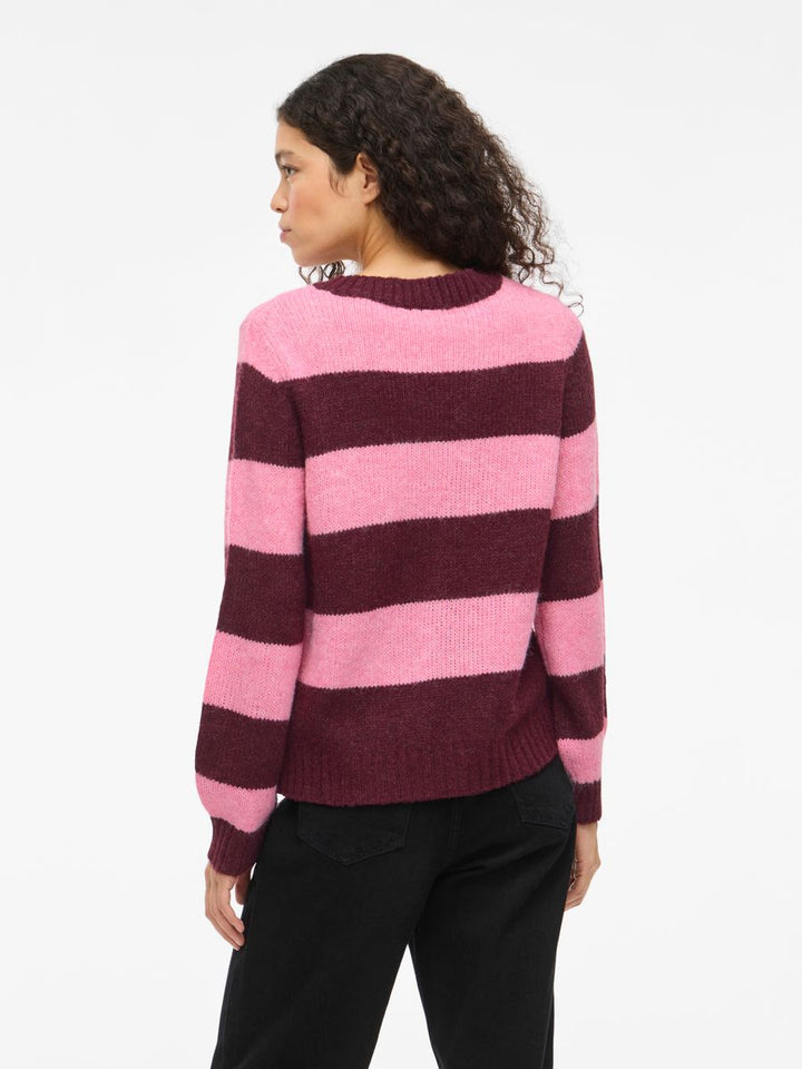 VIPOLANA NEW L/S STRIPE KNIT TOP