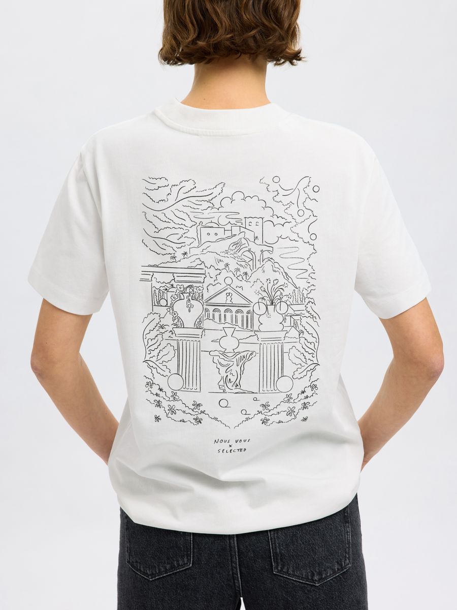 SLFRELAX COLWOMAN SS PRINTED TEE SNOW