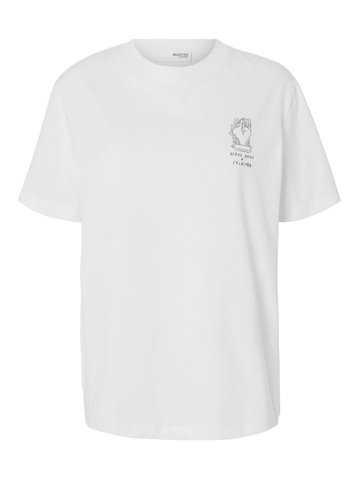 SLFRELAX COLWOMAN SS PRINTED TEE SNOW