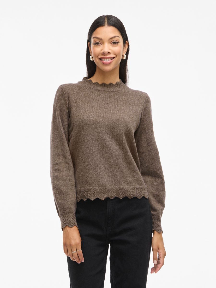 VINIKOLINA O-NECK L/S KNIT TOP - NOOS