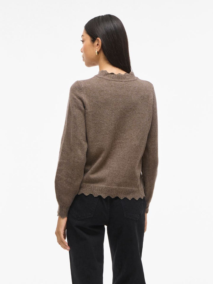 VINIKOLINA O-NECK L/S KNIT TOP - NOOS