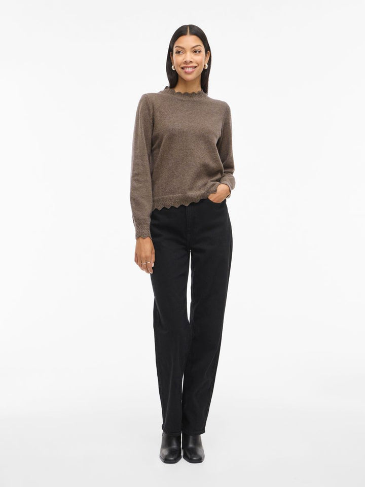 VINIKOLINA O-NECK L/S KNIT TOP - NOOS