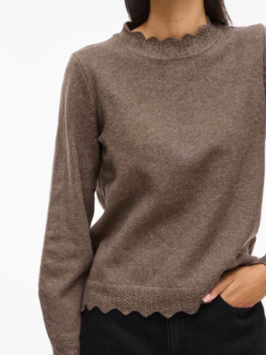 VINIKOLINA O-NECK L/S KNIT TOP - NOOS