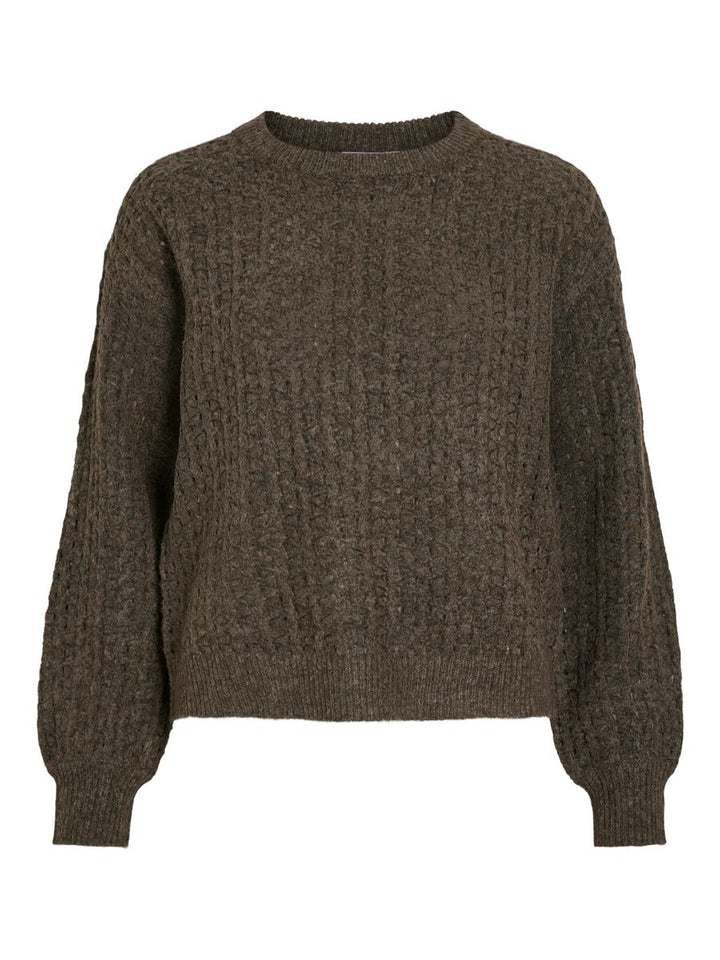 VIRYLEIGH O-NECK L/S KNIT TOP/TES