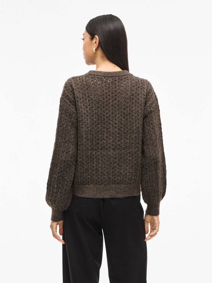 VIRYLEIGH O-NECK L/S KNIT TOP/TES