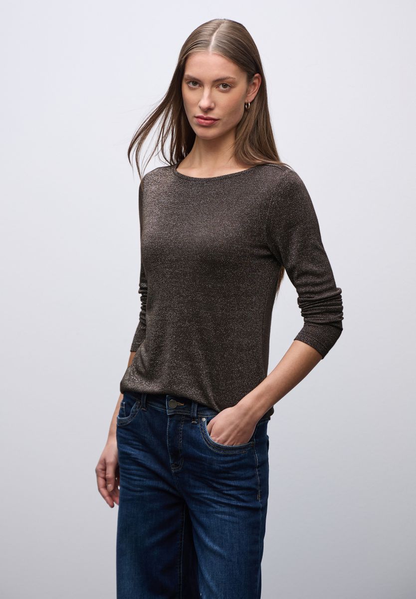 Glitzerndes Langarmshirt
