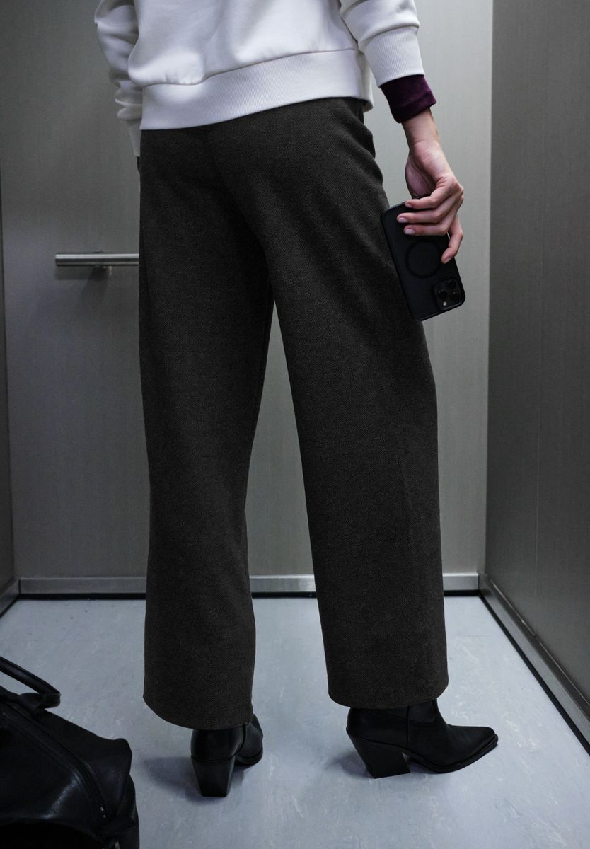 Herringbone Wide Leg Hose