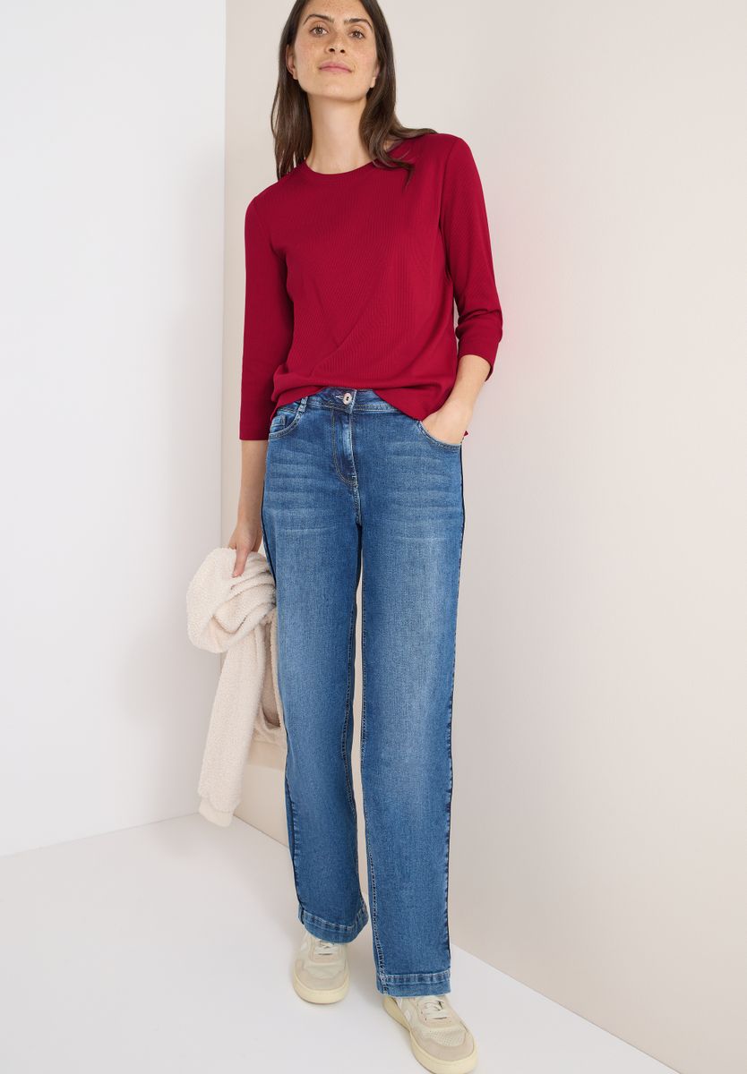 Shirt mit Rippstruktur