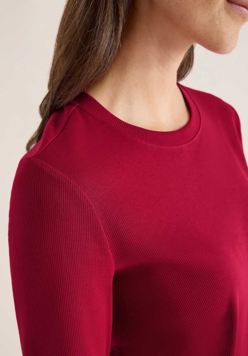 Shirt mit Rippstruktur