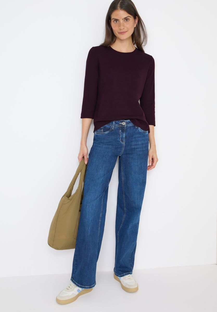 Shirt mit Rippstruktur