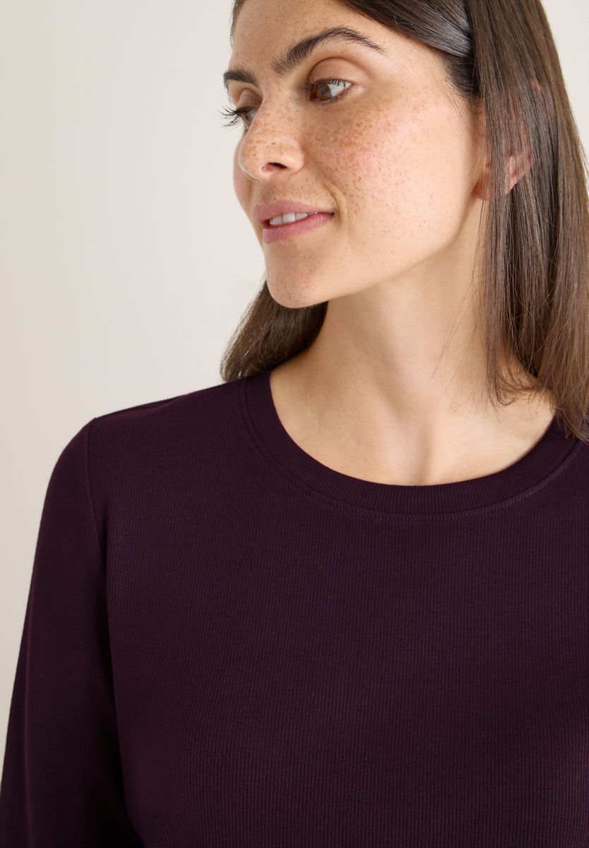 Shirt mit Rippstruktur