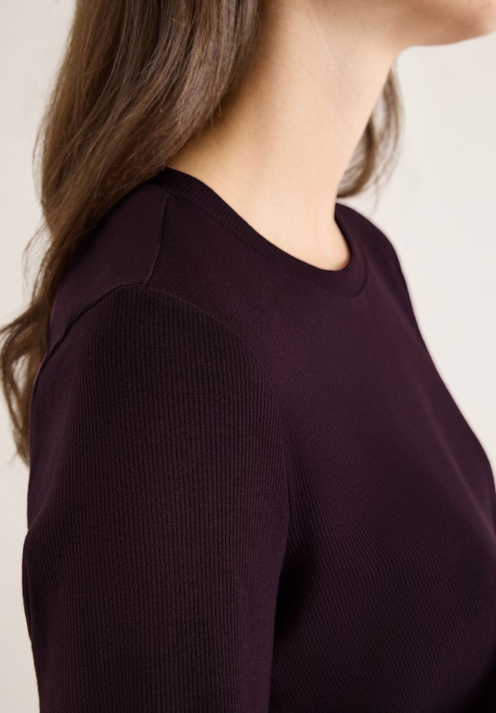 Shirt mit Rippstruktur