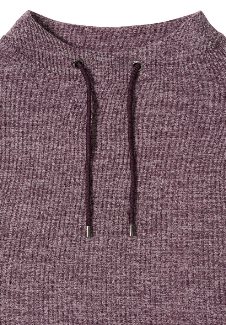 Funnelneck Melange Rippshirt