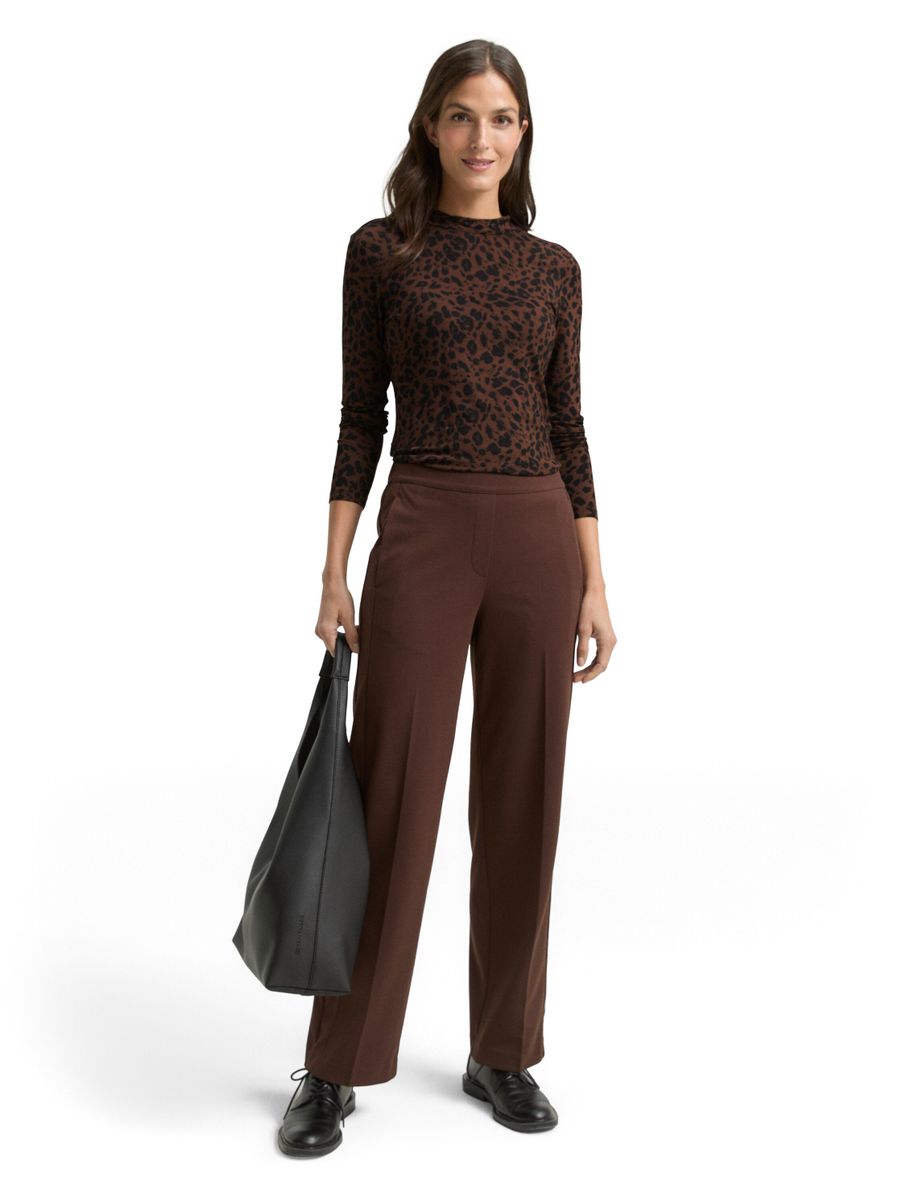 Slim Fit Langarmshirt mit Muster