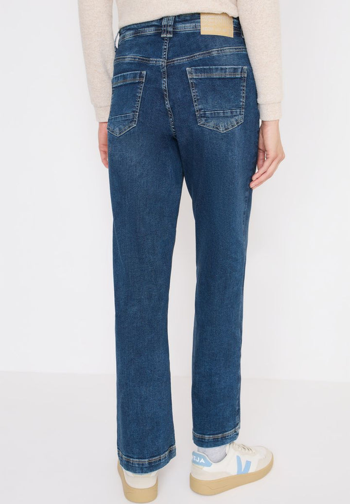 Wide Leg Patch Pocket Jeans