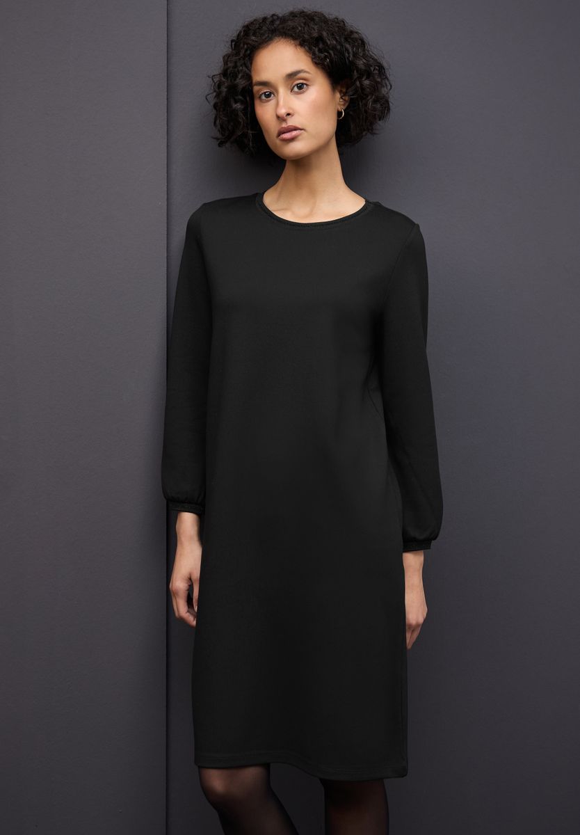Jersey-Kleid in Unifarbe