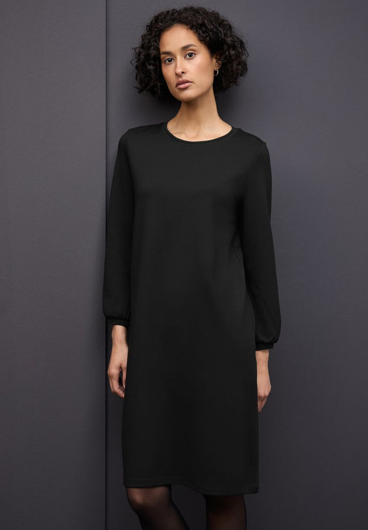 Jersey-Kleid in Unifarbe