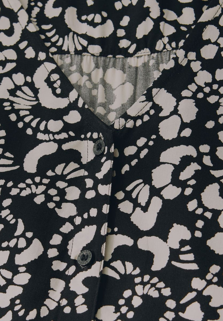 V-Neck Bluse mit Knöpfen