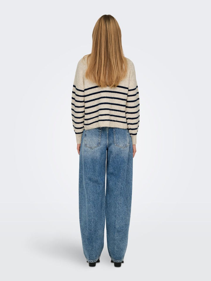 ONLTOKYO L/S ZIP PULLOVER KNT NOOS