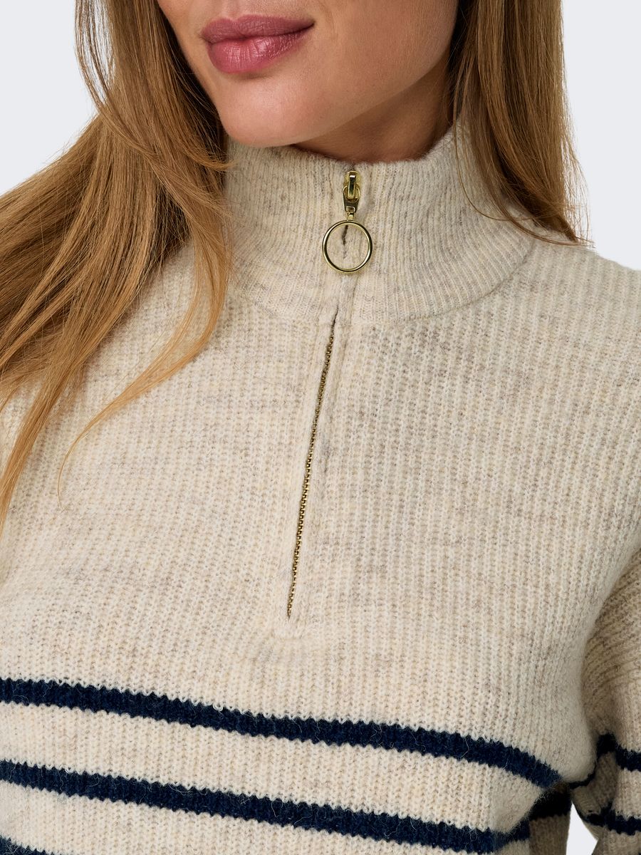 ONLTOKYO L/S ZIP PULLOVER KNT NOOS