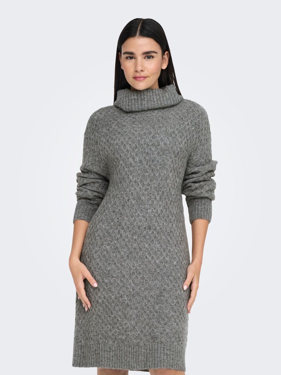 JDYBIGUM L/S COWL NECK DRESS KNT