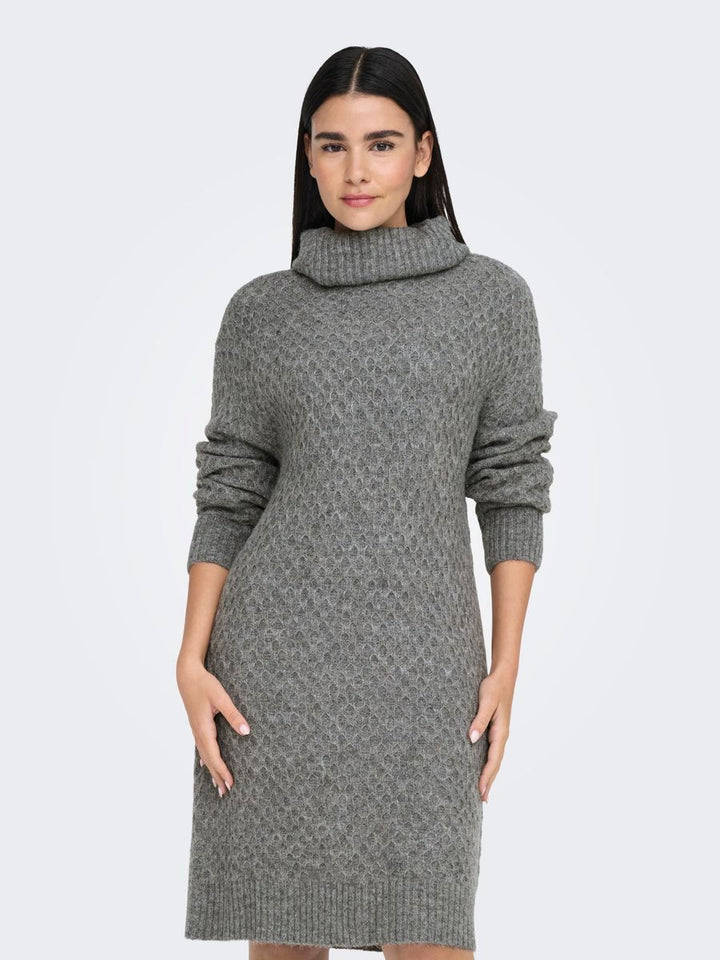 JDYBIGUM L/S COWL NECK DRESS KNT