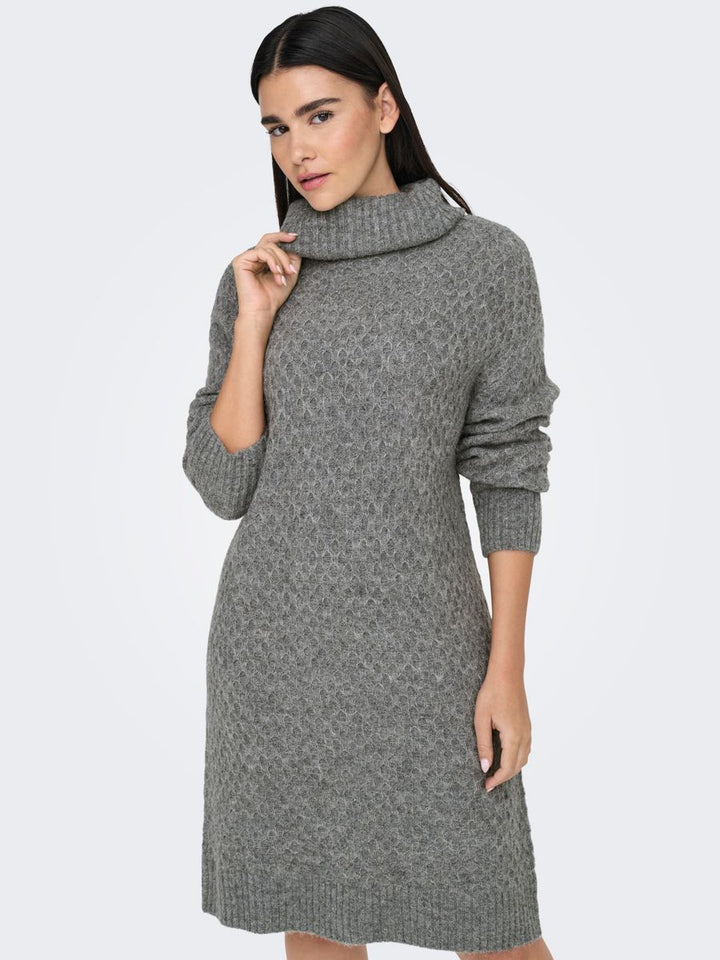 JDYBIGUM L/S COWL NECK DRESS KNT