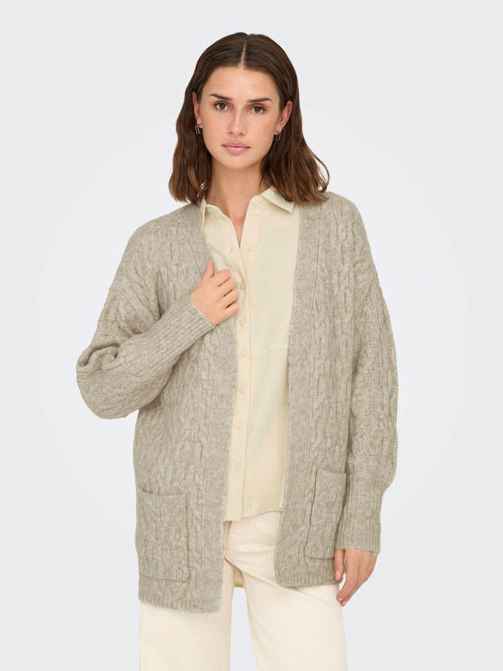 JDYBLISS LS OPEN LONG CABLE CARDIGAN KNT