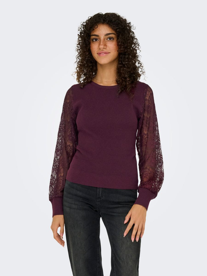 ONLPERRY LIFE LS MIX O-NECK KNT