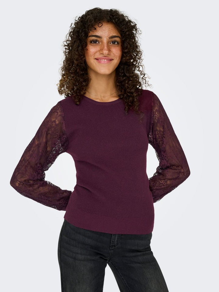 ONLPERRY LIFE LS MIX O-NECK KNT