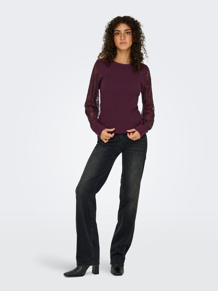 ONLPERRY LIFE LS MIX O-NECK KNT