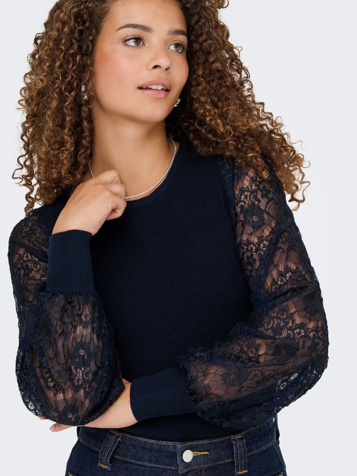 ONLPERRY LIFE LS MIX O-NECK KNT