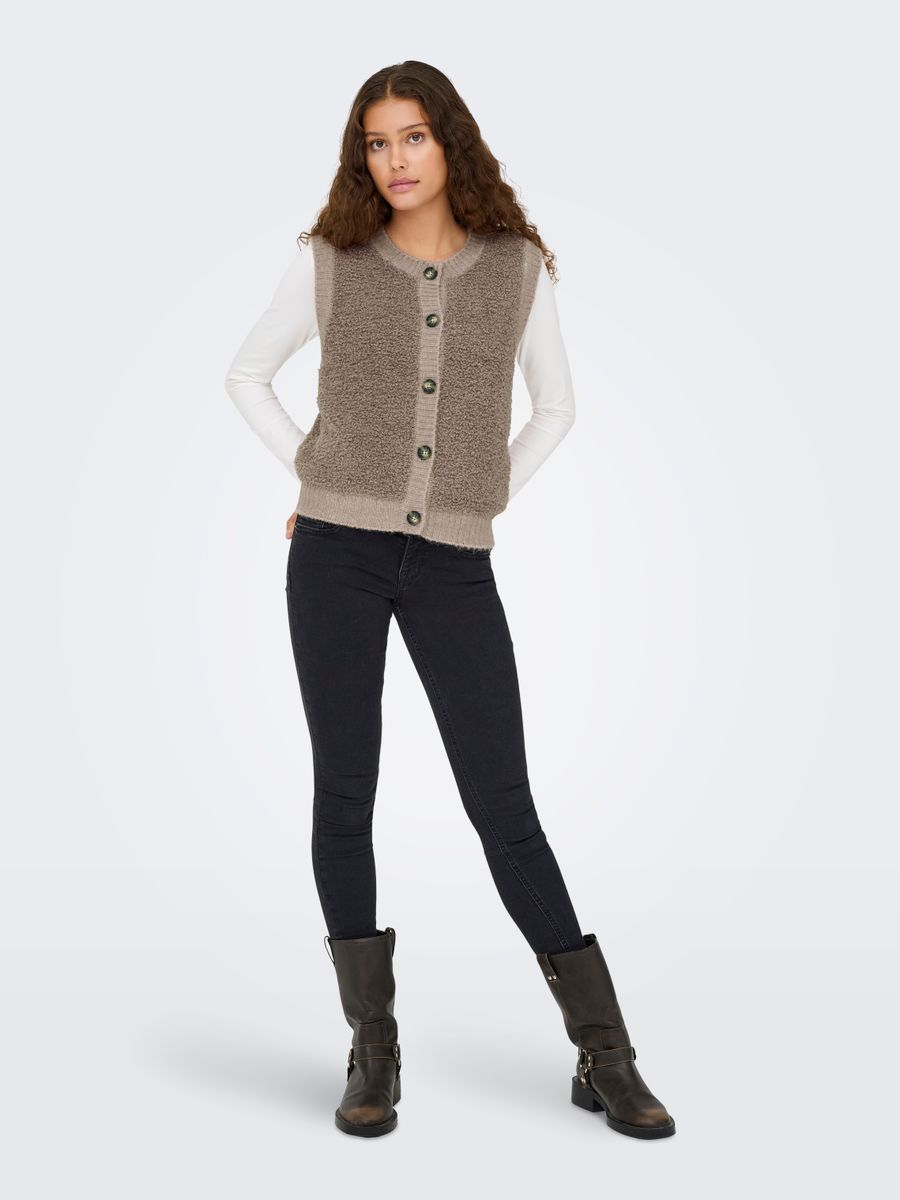 JDYEIRA LIFE S/L ON BUTTON VEST KNT NOOS