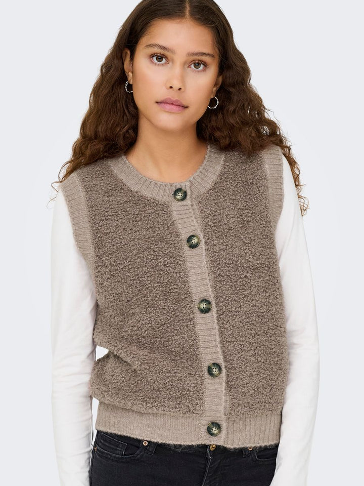 JDYEIRA LIFE S/L ON BUTTON VEST KNT NOOS