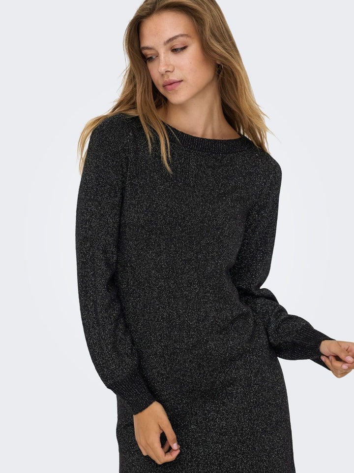 JDYRUE GLITTER L/S BOATNECK DRESS KNIT