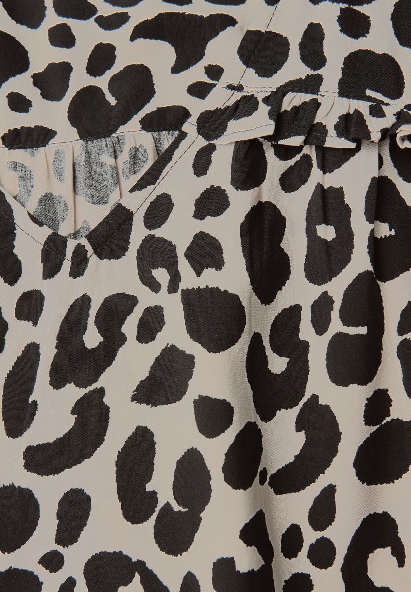 V-Neck Bluse mit Rüschen