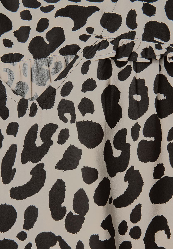 V-Neck Bluse mit Rüschen