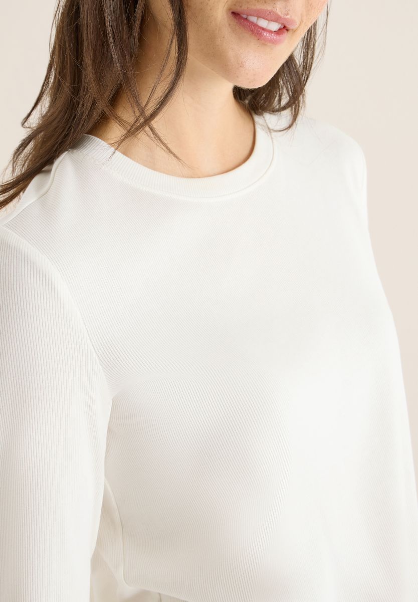 Shirt mit Rippstruktur