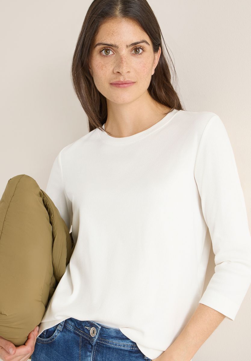 Shirt mit Rippstruktur